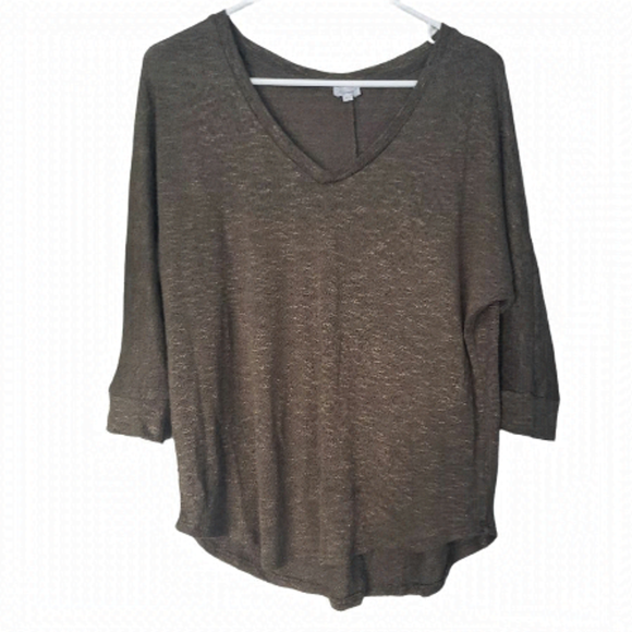 𝅺kismet 3/4 sleeve green shirt top medium - Picture 1 of 4